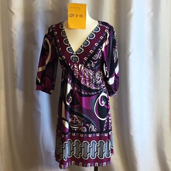 Bold pattern dress by BISOU BISOU in size 6 - Picture 1 of 16